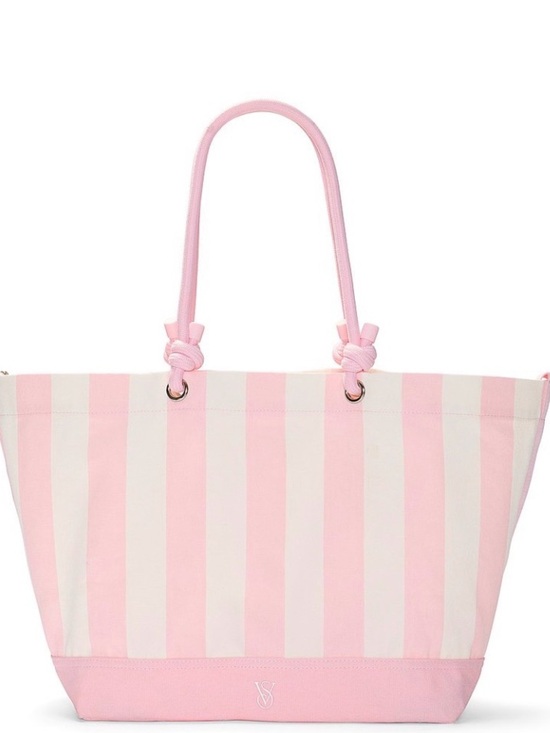 Victoria's Secret Handbags - Victoria’s Secret Heritage Stripe Rope Handle Tote Bag NEW